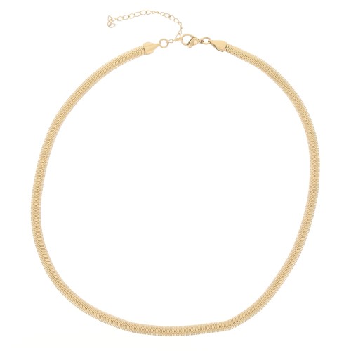 Girocollo maglia specchio 5 mm - Acciaio inossidabile Dorato 304 x49cm