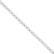 Catena strass in Ossido di zirconio tagliato 2 mm - Acciaio inossidabile 304 - Crystal x50cm