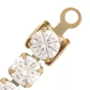 Terminale per catena strass 3 mm Acciaio inossidabile 304 Dorato x4