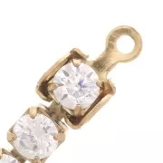 Terminale per catena strass 2 mm Acciaio inossidabile 304 Dorato x4