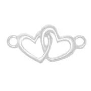 Distanziatore doppio cuore 19.5x10 mm - Argento 925 x1