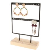 Espositore per bijoux 21.5x15 cm in metallo e legno - Nero x1|raw }}