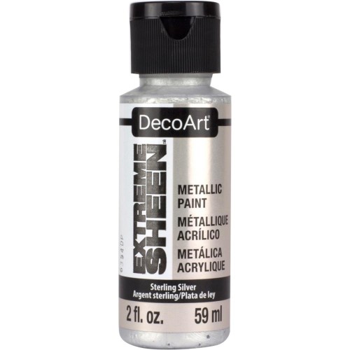Pittura acrilica decorativa DecoArt Extreme Sheen - Argent sterling x59 ml