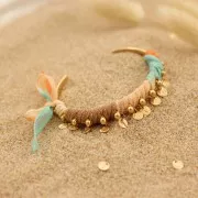 Bracciale con palline 7.8x155 mm - Dorato x1