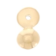 Ciondolo pallina 12x6.5 mm - Dorato con oro fine x1|raw }}