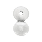 Ciondolo pallina 12x6.5 mm - placcatura argento fino anticato x1
