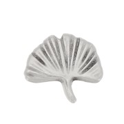 Passante Ginkgo 9x8 mm per lacci 5 mm - placcatura argento fino anticato x1