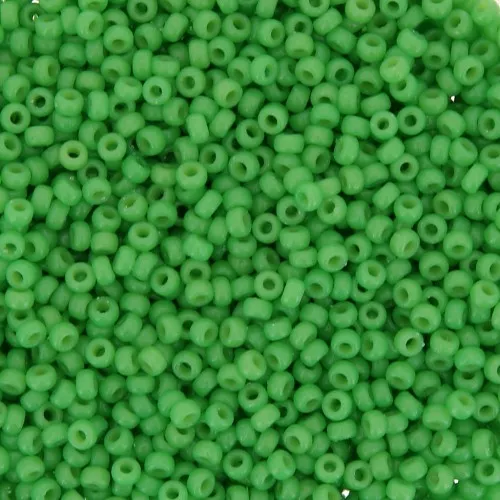 Rocaille Miyuki Duracoat 15/0 4476 - Dyed Opaque Fiji Green x8g