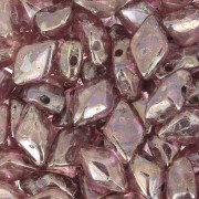 Perline in vetro Gemduo 2 fori 8x5 mm Crystal Gleam Green Glaze x10g