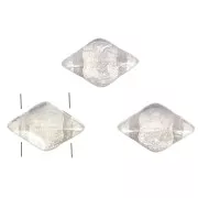 Perline in vetro Gemduo 2 fori 8x5 mm Crystal Gleam White Glaze x10g