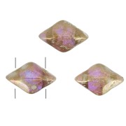 Perline in vetro Gemduo 2 fori 8x5 mm Crystal Gleam Spread Glaze x10g