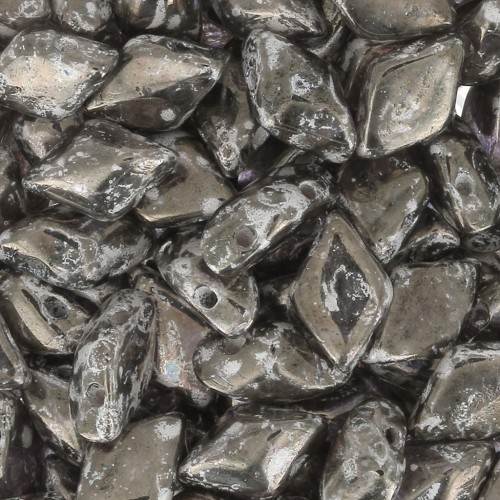 Perline in vetro Gemduo 2 fori 8x5 mm Crystal Gleam Copper Glaze x10g