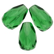 Perla a forma di pera sfaccettate 10x7 mm - Verde x20