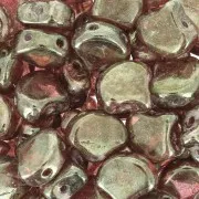 Perline in vetro Ginko Duo 2 fori 7.5x7.5 mm Crystal Gleam Red Glaze x10g