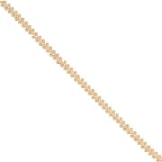 Catena maglia creativa a spighe 6 mm Acciaio inossidabile dorato 304 x50cm