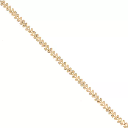 Catena maglia creativa a spighe 6 mm Acciaio inossidabile dorato 304 x50cm