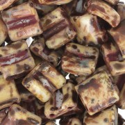 Perline in vetro Fixer 2 fori 8x8 mm Opaque White Dark Travertin x10g