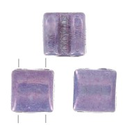 Perline in vetro Fixer 2 fori 8x8 mm Opaque Luster Amethyst x10g