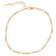 Bracciale maglia Figaro alternata 2.15 mm Gold filled x16 cm