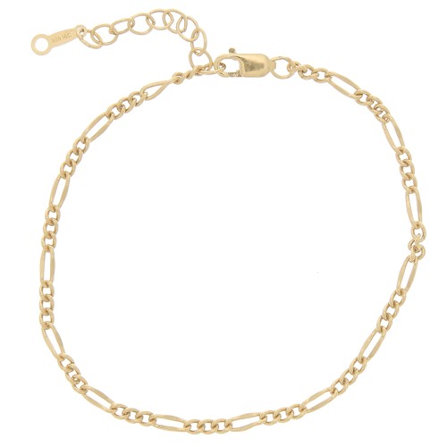 Bracciale maglia Figaro alternata 2.15 mm Gold filled x16 cm