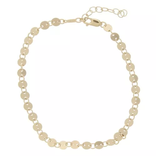 Bracciale maglia creativa dischi 4 mm Gold filled x16.5cm