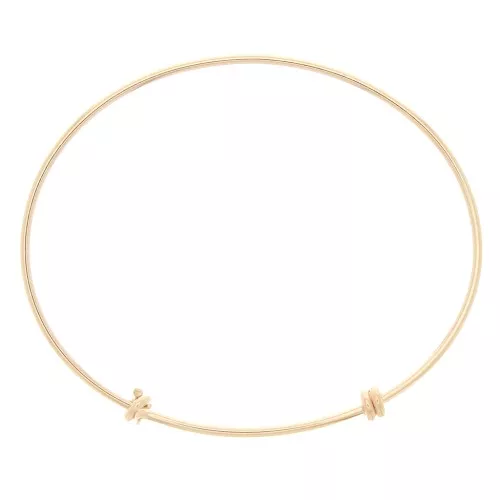 Braccialetto liscio dimensione regolabile 75 - 85 mm - Gold filled x1