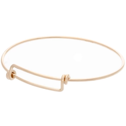 Braccialetto liscio dimensione regolabile 65 - 75 mm - Gold filled x1