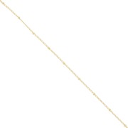 Catena maglia Gourmette alternata (1x2) perle tonde 2 mm in Gold filled x 50cm|raw }}