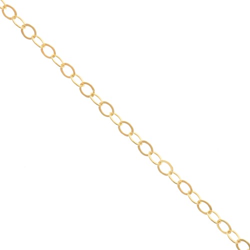 Catena maglia Forzatina limata 3 mm in Gold filled x50cm