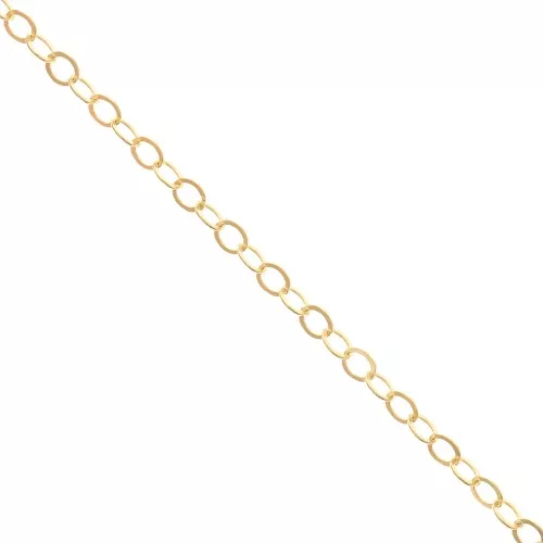 Catena maglia Forzatina limata 3 mm in Gold filled x50cm