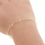 Catena maglia Forzatina limata 3 mm in Gold filled x50cm