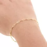 Catena maglia Rettangolo 2.5 mm in Gold filled x20cm