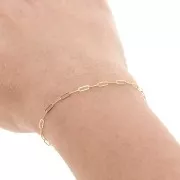 Catena maglia Rettangolo 2 mm in Gold filled x50cm