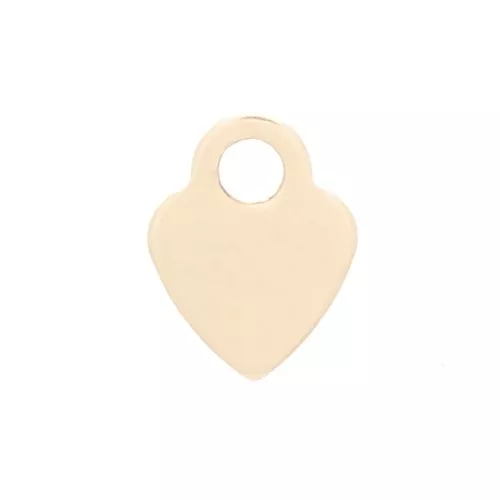 Ciondolo cuore 4.5 x 3.5 mm Gold filled x1