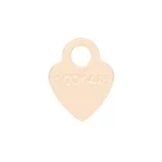 Ciondolo cuore 4.5 x 3.5 mm Gold filled x1