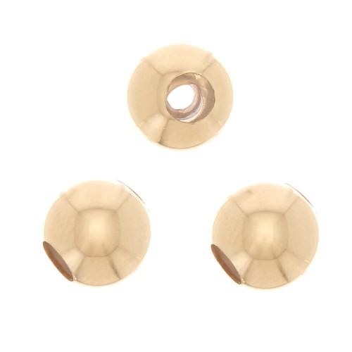 Perle stopper bead 8 mm con un foro di 2.5 mm Gold Filled x1
