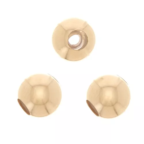 Perle stopper bead 8 mm con un foro di 2.5 mm Gold Filled x1