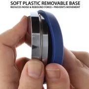 Blocco di metallo tondo 7.6 cm - Piastra piatta in acciaio con base in silicone x1