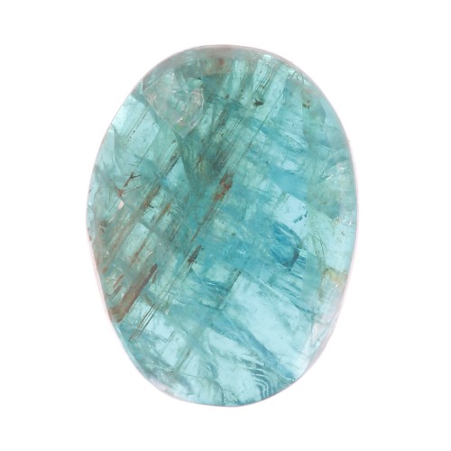 Cabochon piatto ovale - 8x6 mm in pietra gemma - Apatite x1