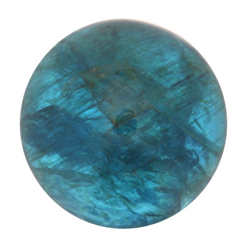 Cabochon tondo 10 mm in pietra gemma - Apatite x1