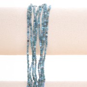 Perle sfaccettate rotonde da 2 mm in pietra semipreziosa - Apatite x37cm