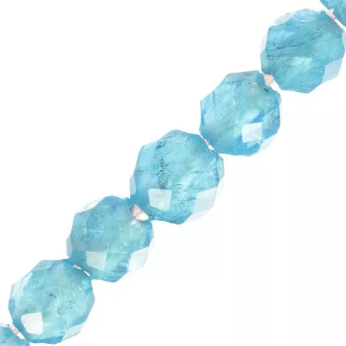 Perle tonde sfaccettate 4 mm Pietra gemma - Apatite x20
