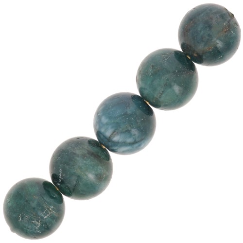 Perle tonde 8 mm Pietra gemma - Apatite x10