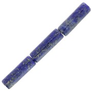 Perle tubi in pietra gemma 15x5 mm - Lapis lazzuli x5|raw }}