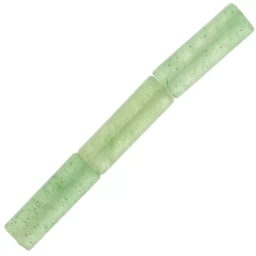 Perle tubi in pietra gemma 15x5 mm - Avventurina x5