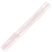 Perle tubi in pietra gemma 15x5 mm - Quarzo rosa x5|raw }}