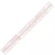 Perle tubi in pietra gemma 15x5 mm - Quarzo rosa x5