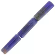 Perle tubi in pietra gemma 15x5 mm - Sodalite x5