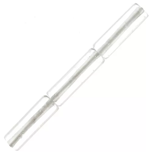 Perle tubi in pietra gemma 15x5 mm - Cristallo di rocca x5