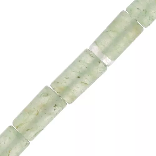 Perle tubi in pietra gemma 10x5 mm - Avventurina x5